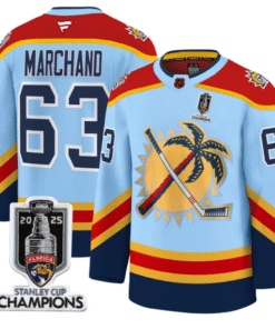 Brad Marchand Jersey #63 Florida Panthers 2025 Stanley Cup Champions Stitched Hockey