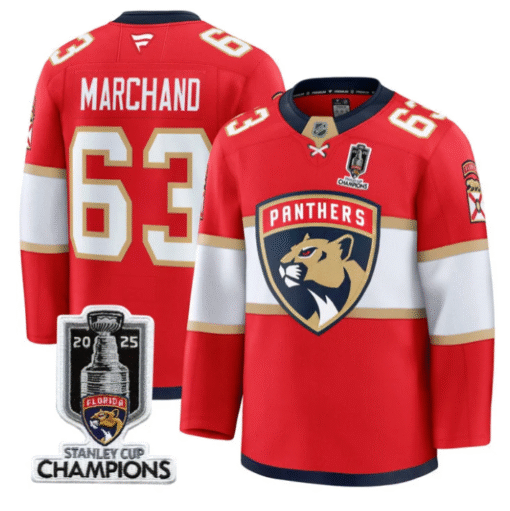 Brad Marchand Jersey #63 Florida Panthers 2025 Stanley Cup Champions Stitched Hockey - Image 3