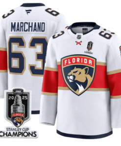 Alternative view of Brad Marchand Jersey #63 Florida Panthers 2025 Stanley Cup Champions Stitched Hockey