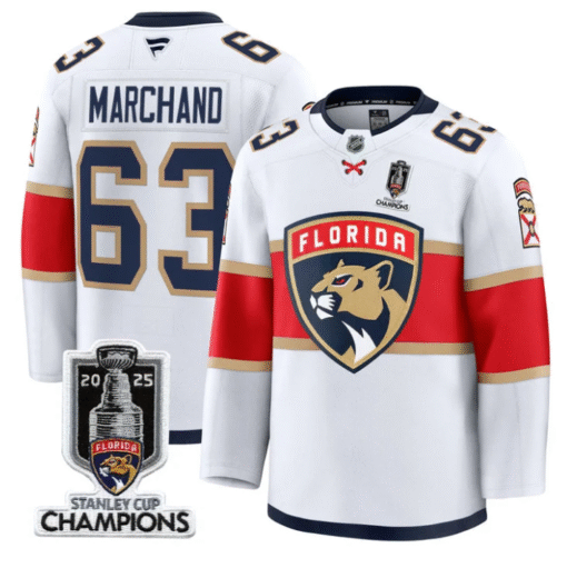 Brad Marchand Jersey #63 Florida Panthers 2025 Stanley Cup Champions Stitched Hockey - Image 2