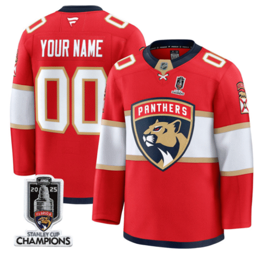 Custom Florida Panthers Jersey 2025 Stanley Cup Champions Stitched Hockey - Image 3