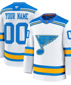 Alternative view of Custom St. Louis Blues Jersey Name, Number 2025-26 Premium Stitched Hockey