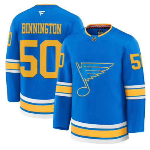 Jordan Binnington Jersey #50 St. Louis Blues 2025-26 Premium Stitched Hockey