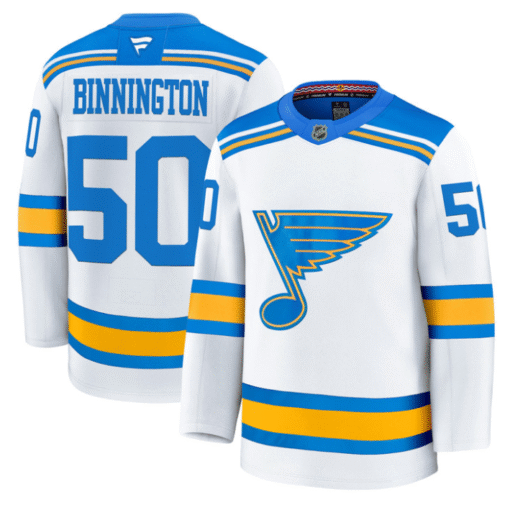 Jordan Binnington Jersey #50 St. Louis Blues 2025-26 Premium Stitched Hockey - Image 2