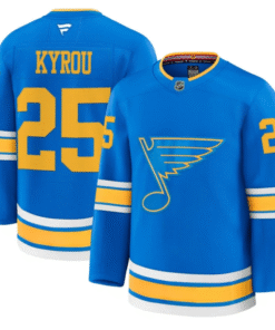 Jordan Kyrou Jersey #25 St. Louis Blues 2025-26 Premium Stitched Hockey