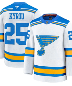Alternative view of Jordan Kyrou Jersey #25 St. Louis Blues 2025-26 Premium Stitched Hockey