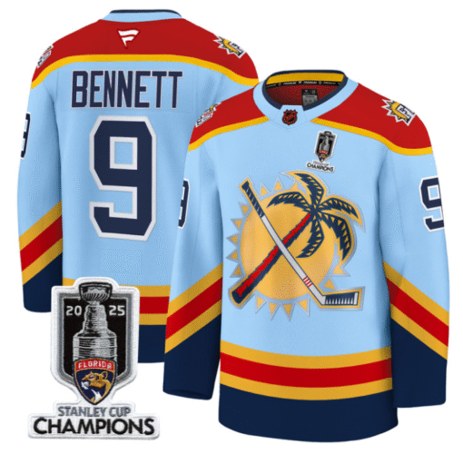 Sam Bennett Jersey #9 Florida Panthers 2025 Stanley Cup Champions Stitched Hockey