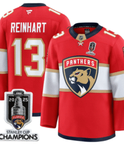 Sam Reinhart Jersey #13 Florida Panthers 2025 Stanley Cup Champions Stitched Hockey 5 Men Sam Reinhart Jersey 13 Florida Panthers 2025 Stanley Cup Champions Red