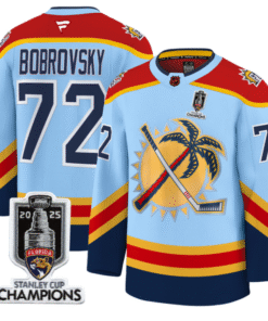 Sergei Bobrovsky Jersey #72 Florida Panthers 2025 Stanley Cup Champions Stitched Hockey