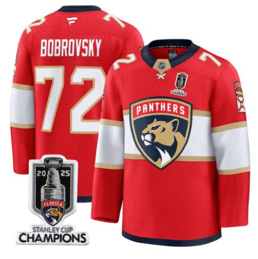 Sergei Bobrovsky Jersey #72 Florida Panthers 2025 Stanley Cup Champions Stitched Hockey - Image 3