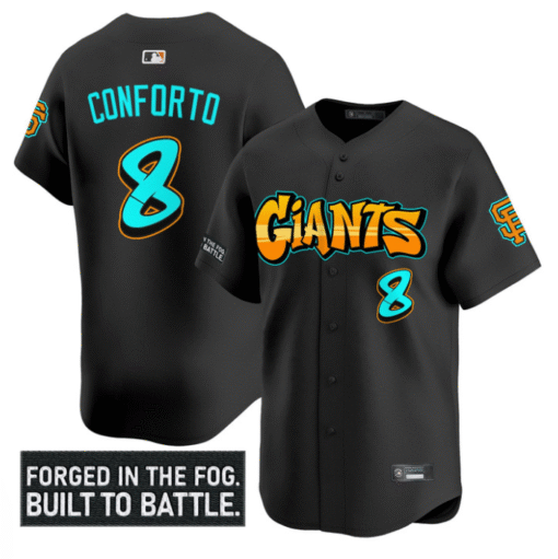 Michael Conforto Jersey #8 San Francisco Giants Graffiti Fog City Drop Stitched Baseball