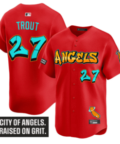 Mike Trout Jersey #27 Los Angeles Angels Graffiti Halo Drop Edition Stitched Baseball 6 Mike Trout Jersey 27 Los Angeles Angels Graffiti Halo Drop Edition Red