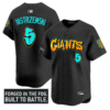 Mike Yastrzemski Jersey #5 San Francisco Giants Graffiti Fog City Drop Stitched Baseball