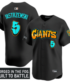 Mike Yastrzemski Jersey #5 San Francisco Giants Graffiti Fog City Drop Stitched Baseball