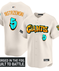 Alternative view of Mike Yastrzemski Jersey #5 San Francisco Giants Graffiti Fog City Drop Stitched Baseball