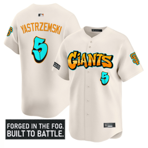 Mike Yastrzemski Jersey #5 San Francisco Giants Graffiti Fog City Drop Stitched Baseball - Image 2