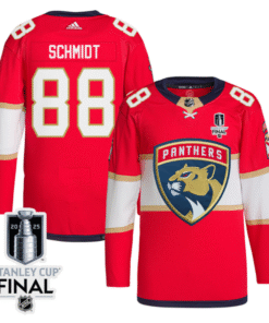 Alternative view of Nate Schmidt Jersey 88 Florida Panthers 2025 Stanley Cup Final Home Breakaway Stitched Hockey