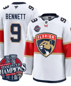 Alternative view of Sam Bennett Jersey #9 Florida Panthers 2025 Stanley Cup Back To Back Stitched Hockey
