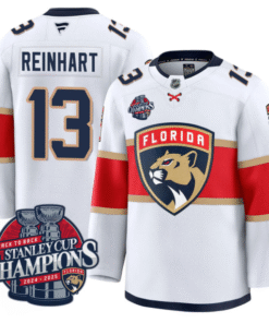 Sam Reinhart Jersey 13 Florida Panthers 2025 Stanley Cup Back To Back White