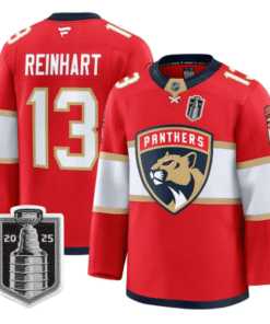 Sam Reinhart Jersey 13 Florida Panthers 2025 Stanley Cup Final Stitched Red