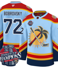 Sergei Bobrovsky Jersey #72 Florida Panthers 2025 Stanley Cup Back To Back Stitched Hockey