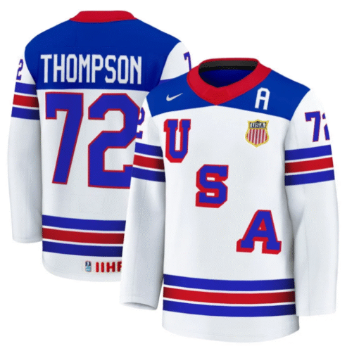 Tage Thompson Jersey #72 USA Hockey 2025 Premium Stitched Hockey - Image 2