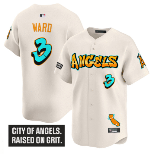 Taylor Ward Jersey #3 Los Angeles Angels Graffiti Halo Drop Edition Stitched Baseball - Image 4