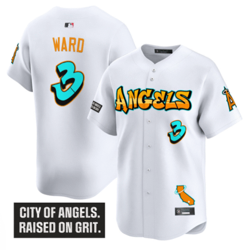 Taylor Ward Jersey #3 Los Angeles Angels Graffiti Halo Drop Edition Stitched Baseball - Image 2