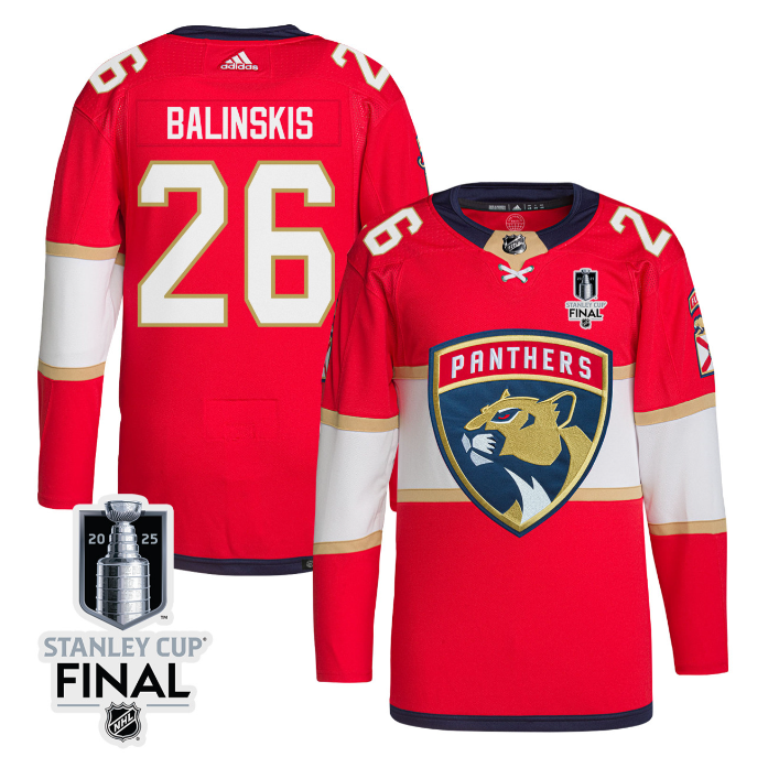 Uvis Balinskis Jersey 26 Florida Panthers 2025 Stanley Cup Final Home Breakaway Stitched Hockey 2 Uvis Balinskis Jersey 26 Florida Panthers 2025 Stanley Cup Final Home Breakaway Stitched Hockey - Image 2