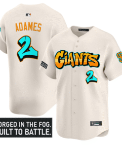 Alternative view of Willy Adames Jersey #2 San Francisco Giants Graffiti Fog City Drop Stitched Baseball
