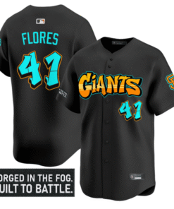 Wilmer Flores Jersey #4 San Francisco Giants Graffiti Fog City Drop Stitched Baseball