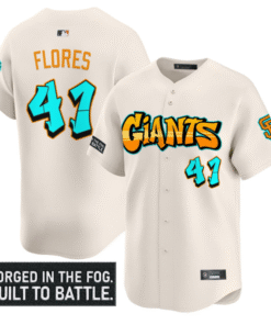 Alternative view of Wilmer Flores Jersey #41 San Francisco Giants Graffiti Fog City Drop Stitched Baseball