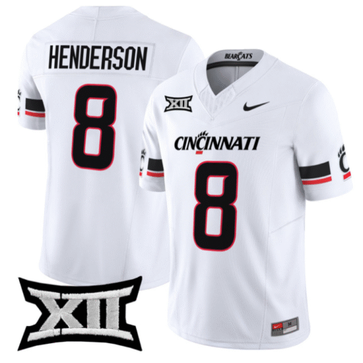 Xzavier Henderson Jersey #8 Cincinnati Bearcats 2025 Limited Stitched Football - Image 2