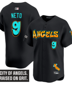 Zach Neto Jersey #9 Los Angeles Angels Graffiti Halo Drop Edition Stitched Baseball