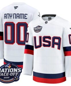 Alternative view of USA 4 Nations Face-Off 2025 Premium Custom Jersey - All Stitched