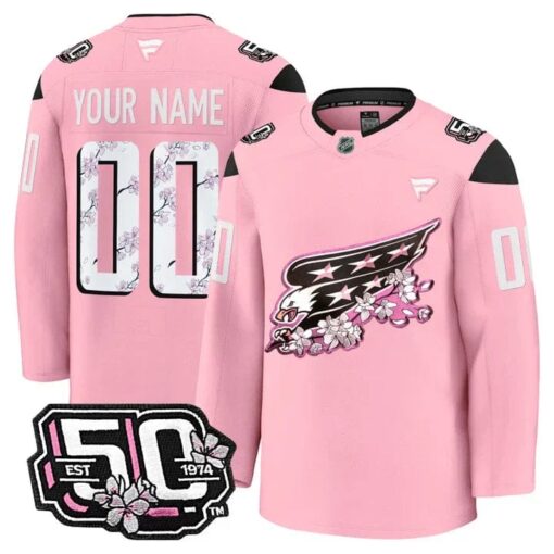 Men Washington Capitals 50th Anniversary Premium Custom Jersey - All Stitched