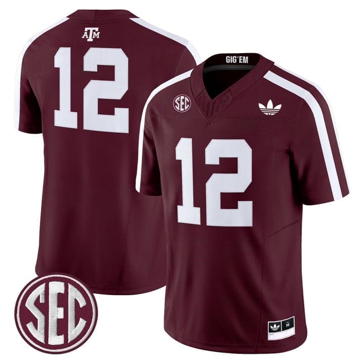 12th Man Jersey #12 Texas A&M Aggies 2025 Vapor Limited V2 Stitched - Image 5