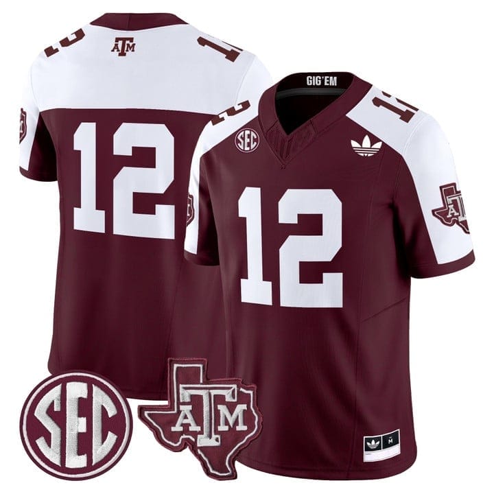 12th Man Jersey #12 Texas A&M Aggies 2025 Vapor Limited V2 Stitched - Image 4