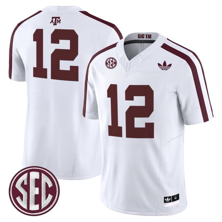 12th Man Jersey #12 Texas A&M Aggies 2025 Vapor Limited V2 Stitched - Image 2