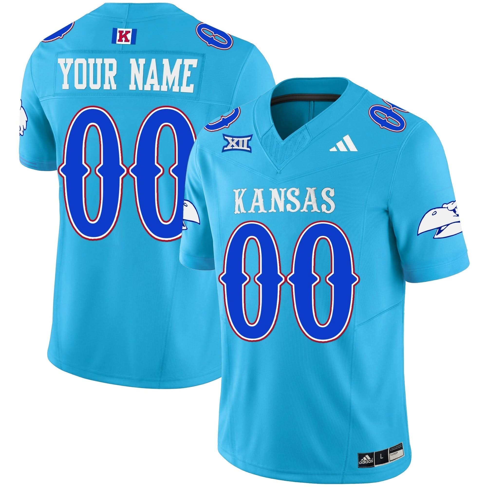 Custom Kansas Jayhawks Jersey Blackhawk Vapor Limited Stitched All Colors 5 Custom Kansas Jayhawks Jersey Blackhawk Vapor Limited Stitched All Colors - Image 5