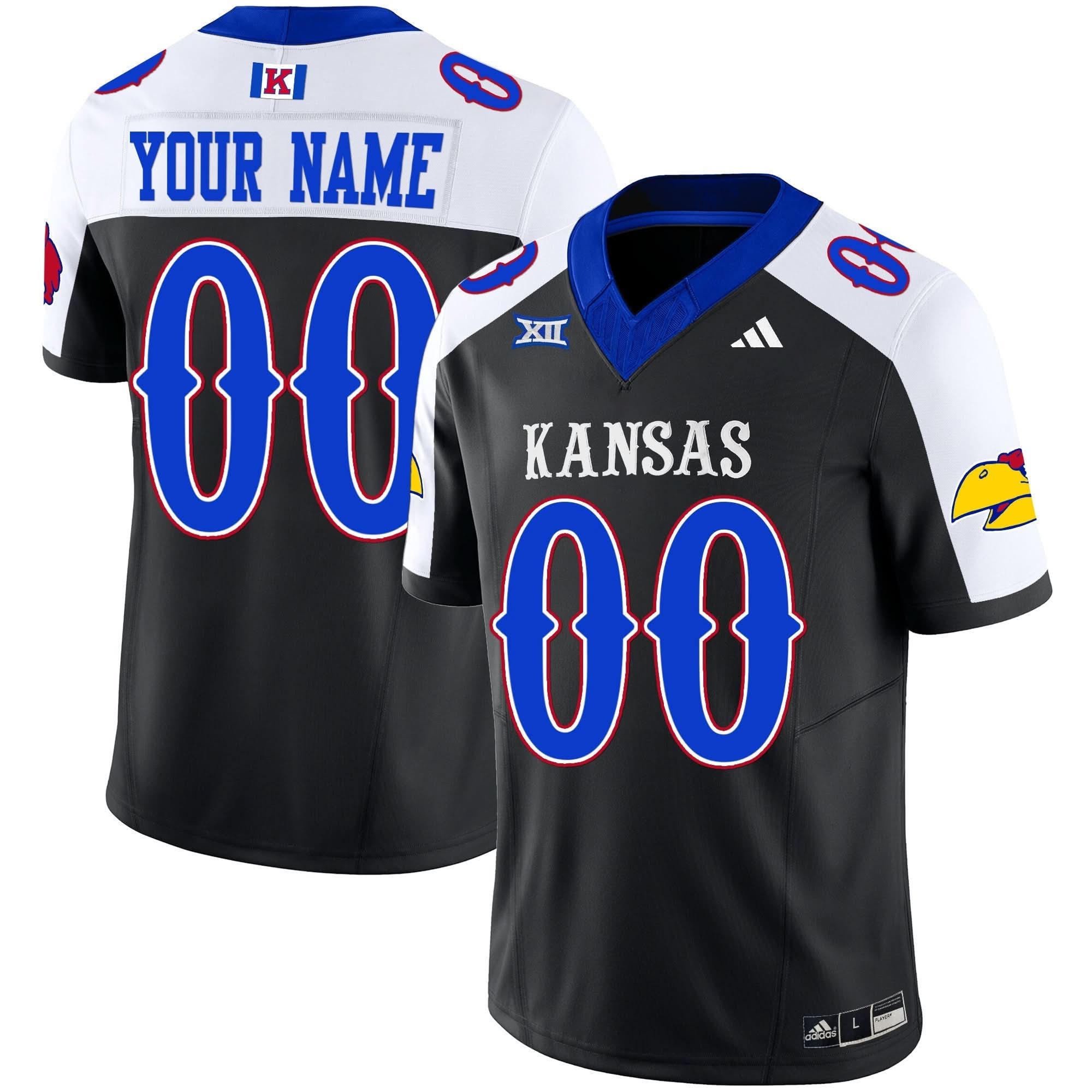 Custom Kansas Jayhawks Jersey Blackhawk Vapor Limited Stitched All Colors 4 Custom Kansas Jayhawks Jersey Blackhawk Vapor Limited Stitched All Colors - Image 4