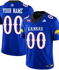 Alternative view of Custom Kansas Jayhawks Jersey Blackhawk Vapor Limited Stitched All Colors