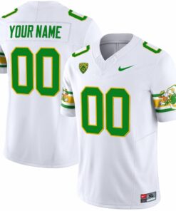 Alternative view of Custom Oregon Ducks Jersey 'Mighty Oregon' 1984 Throwback V2 - Stitched All Colors