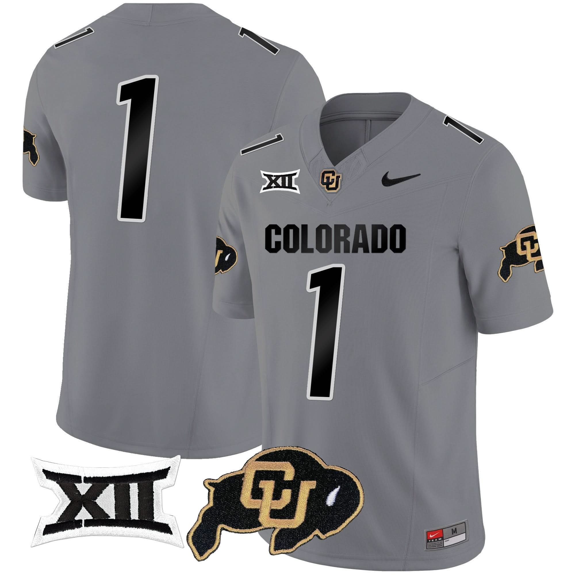 Colorado Buffaloes Vapor Limited Jersey V2 - Big 12 XII Patch - All Stitched 26 Colorado Buffaloes Vapor Limited Jersey V2 - Big 12 XII Patch - All Stitched - Image 26