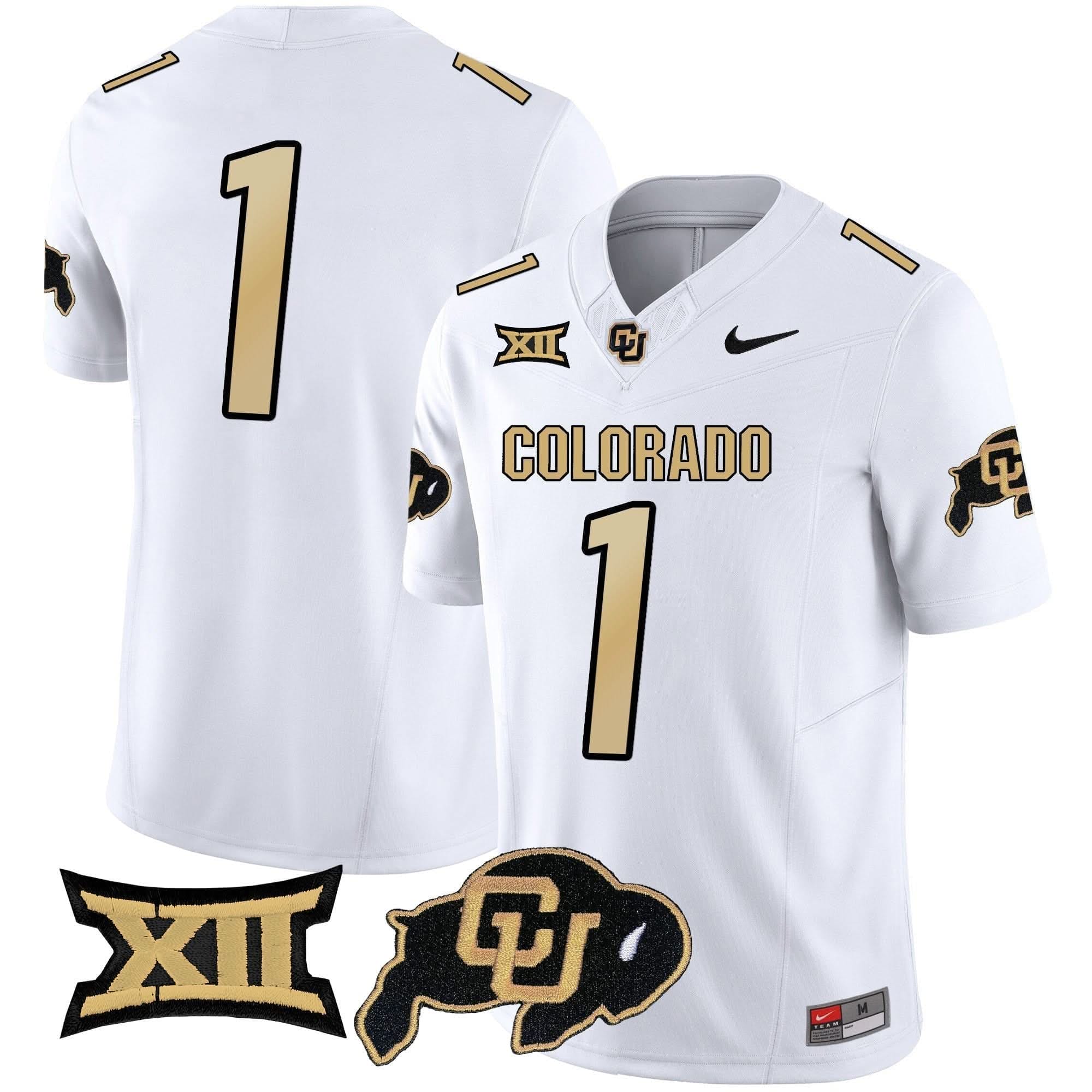 Colorado Buffaloes Vapor Limited Jersey V2 - Big 12 XII Patch - All Stitched 17 Colorado Buffaloes Vapor Limited Jersey V2 - Big 12 XII Patch - All Stitched - Image 17