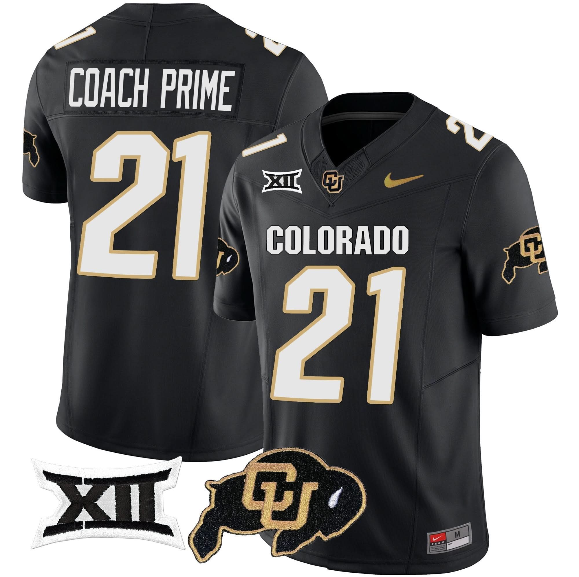 Colorado Buffaloes Vapor Limited Jersey V2 - Big 12 XII Patch - All Stitched 7 Colorado Buffaloes Vapor Limited Jersey V2 - Big 12 XII Patch - All Stitched - Image 7