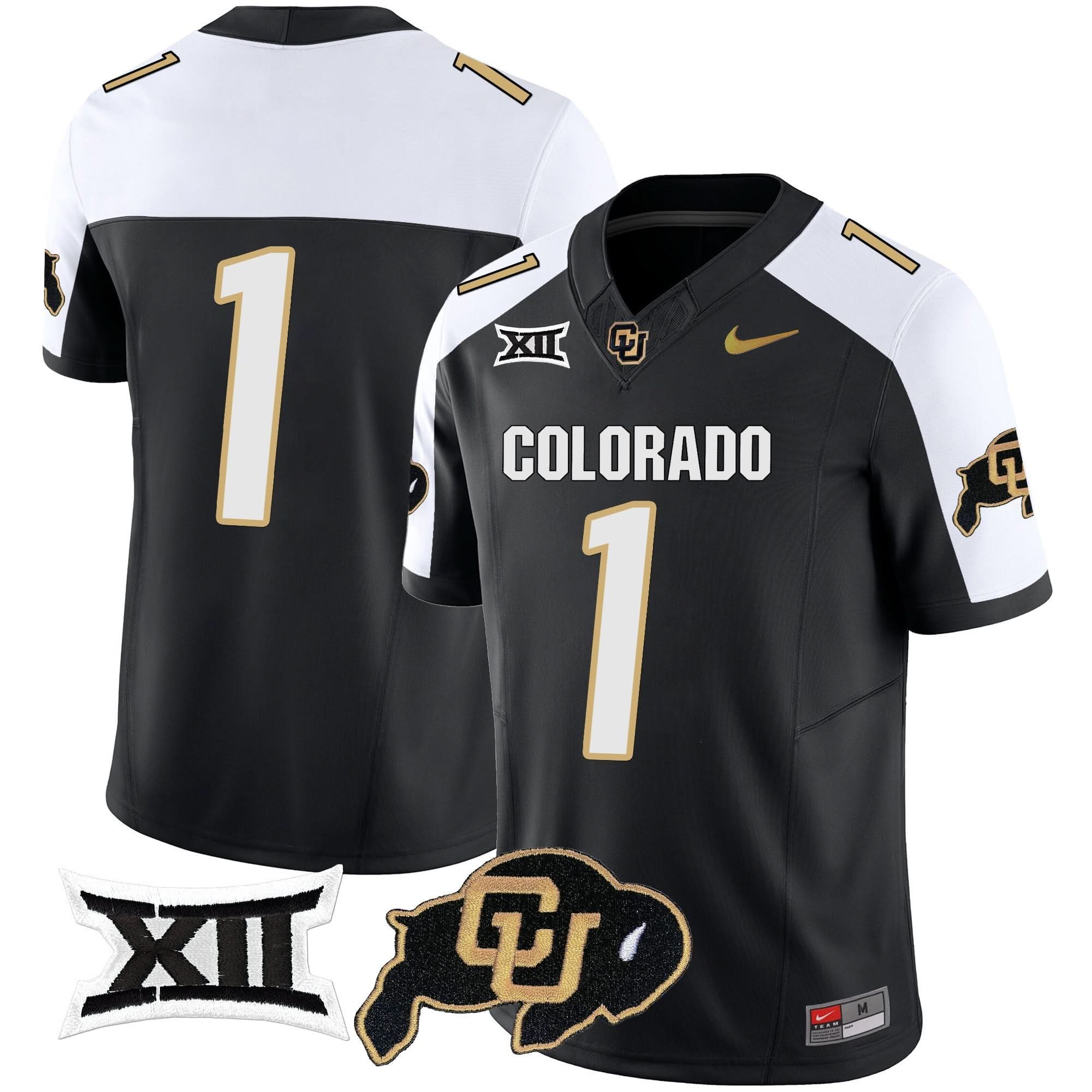 Colorado Buffaloes Vapor Limited Jersey V2 - Big 12 XII Patch - All Stitched 47 Colorado Buffaloes Vapor Limited Jersey V2 - Big 12 XII Patch - All Stitched - Image 47