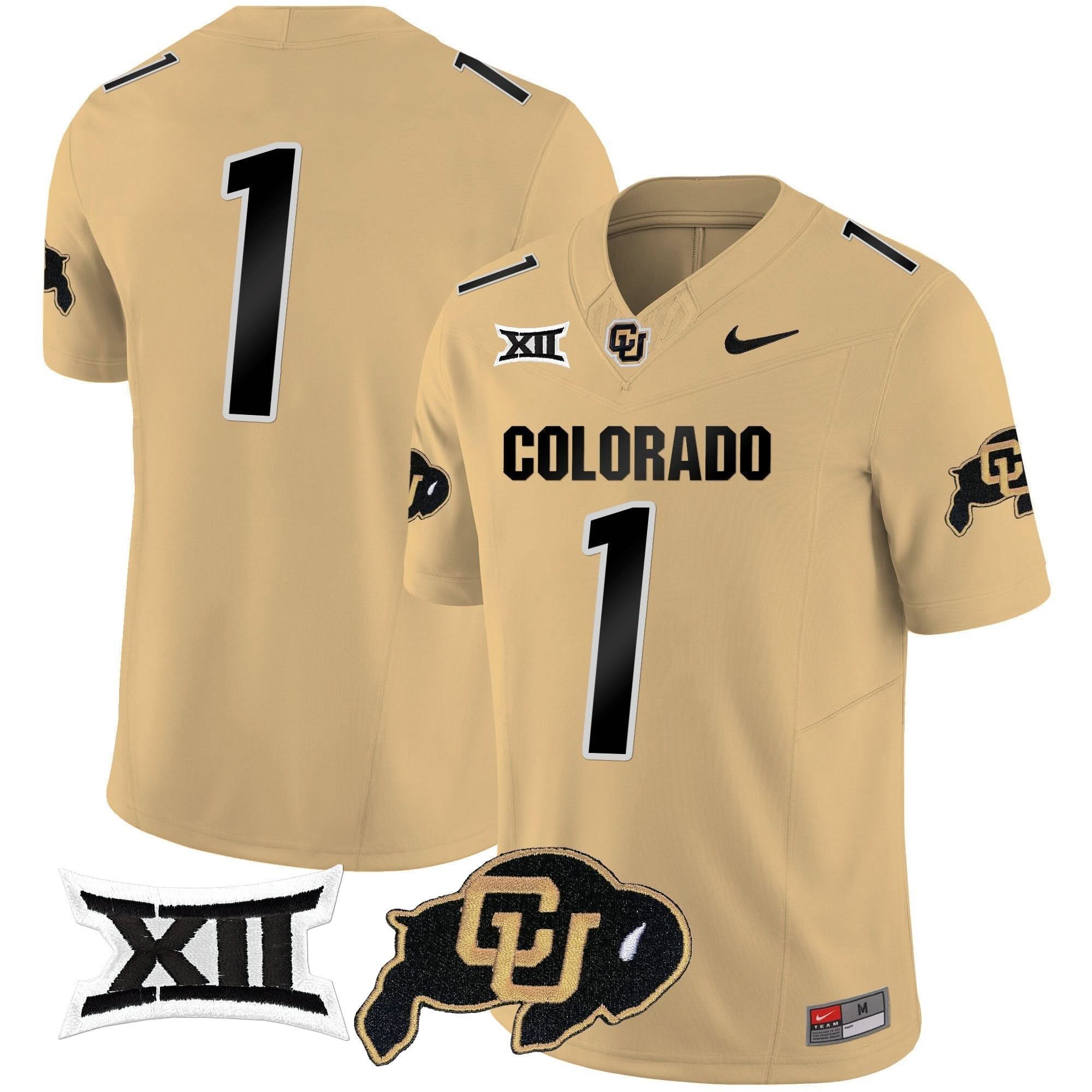 Colorado Buffaloes Vapor Limited Jersey V2 - Big 12 XII Patch - All Stitched 35 Colorado Buffaloes Vapor Limited Jersey V2 - Big 12 XII Patch - All Stitched - Image 35