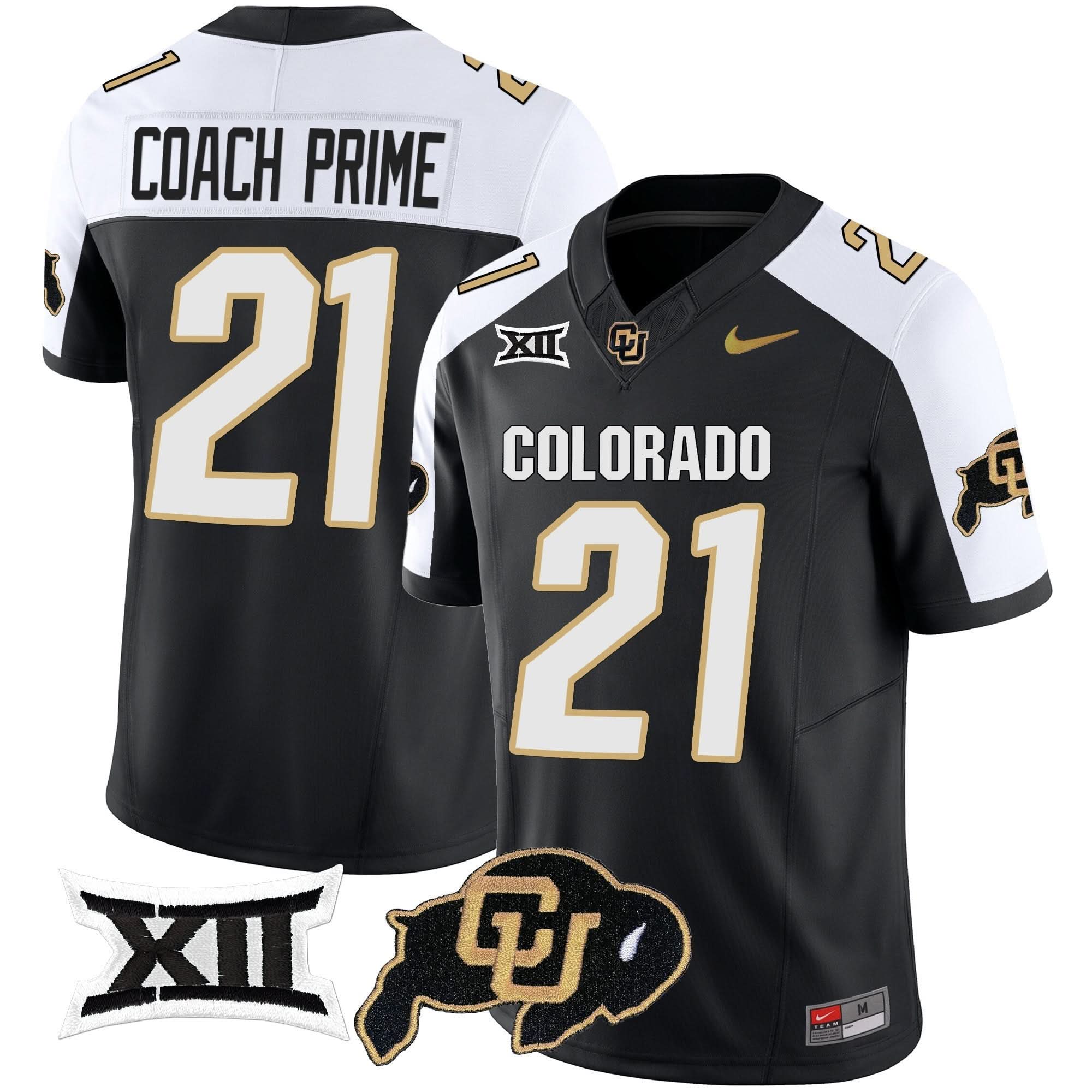 Colorado Buffaloes Vapor Limited Jersey V2 - Big 12 XII Patch - All Stitched 46 Colorado Buffaloes Vapor Limited Jersey V2 - Big 12 XII Patch - All Stitched - Image 46