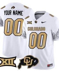 Alternative view of Custom Colorado Buffaloes Jersey Vapor Limited V3 - Big 12 XII Patch - All Stitched